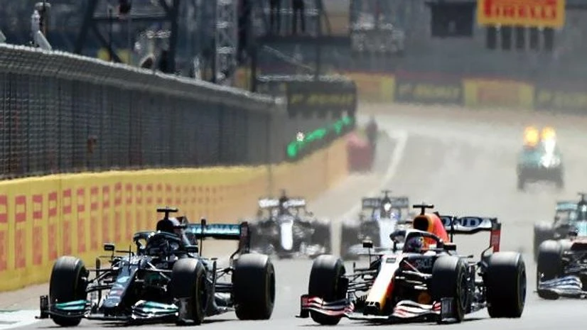 British Grand Prix Mercedes' Lewis Hamilton and Red Bull's Max Verstappen during the race (Photo: Reuters)