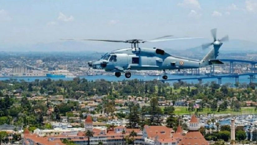 India Navy, MH-604 Seahawk helicopter Indian Navy accepted the first two of its MH-60R Multi Role Helicopters (MRH) from US Navy in a ceremony held at NAS North Island, San Diego. (PTI Photo)