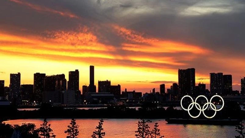 The Olympic Rings are photographed ahead of the Tokyo 2020 Olympic Games in Tokyo The Olympic Rings are photographed ahead of the Tokyo 2020 Olympic Games in Tokyo