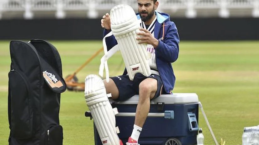 Virat Kohli India captain Virat Kohli pads up during net practice prior to the first Test Match between England and India at Trent Bridge cricket ground in Nottingham (Photo: AP/PTI)