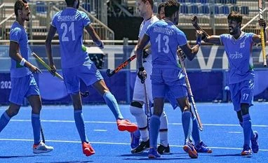 Olympic medal to mark start of golden era for Indian hockey: Ajit Pawar Tokyo: Indian players celebrate after scoring their third goal against Germany during mens field hockey bronze medal match, at the 2020 Summer Olympics, in Tokyo, Thursday, Aug. 5, 2021