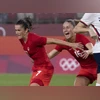 Tokyo Olympics, Women's Soccer Canada midfielder Jessie Fleming (17) celebrates her game winning penalty kick goal with teammate Janine Beckie (16) during a women's semifinal soccer match against United States at the 2020 Summer Olympics, Monday, Aug. 2, 2021 (Photo: AP)