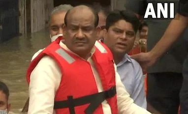 LS Speaker takes aerial survey of flood-hit areas in Rajasthan's Kota Om Birla