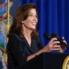 New York Lt. Gov. Kathy Hochul speaks at the state Capitol, Wednesday, Aug. 11, 2021 in Albany, N.Y. Hochul is preparing to take the reins of power after Gov. Andrew Cuomo announced he would resign from office. (AP Photo)