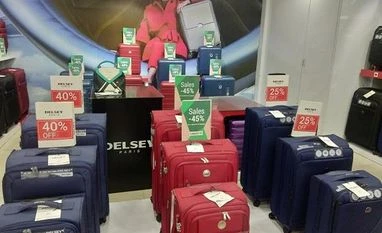 Delsey luggage French brand Delsey offers stylish options, with a soft luggage or duffel bag of size 64x32 cm priced at Rs 6,500 and ballistic nylon fabric, 36x69 cm, coming for Rs 10,500