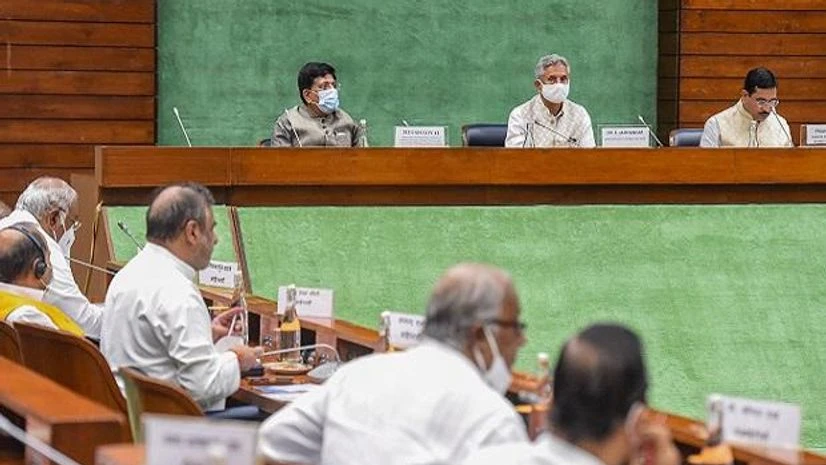 S Jaishankar, Piyush Goyal, Pralhad Joshi, all-party meeting, govt, opposition S Jaishankar, Piyush Goyal, Pralhad Joshi, all-party meeting, govt, opposition