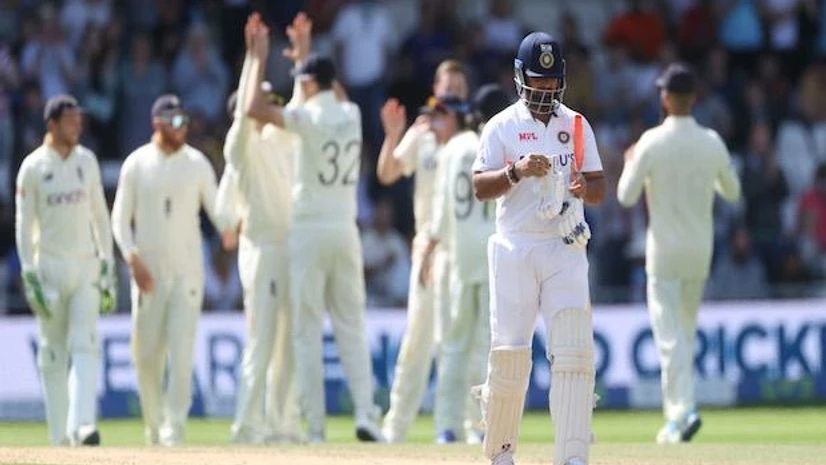 Rishabh Pant India's Rishabh Pant walks off after being caught by England's Craig Overton from the bowling of Ollie Robinson (Photo: Reuters)
