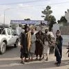Taliban fighters, kabul airport, afghanistan