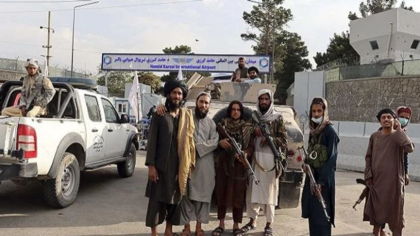 Taliban fighters, kabul airport, afghanistan Taliban fighters, kabul airport, afghanistan