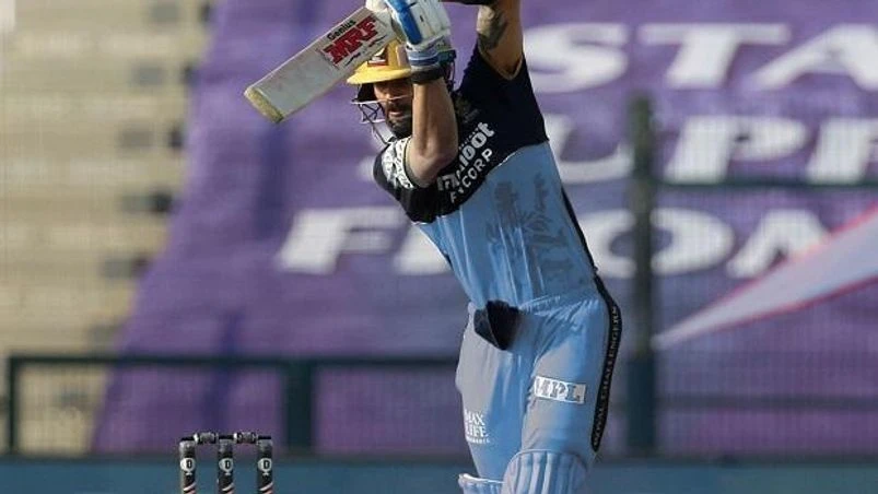 Virat Kohli. Royal Challengers Bangalore to don blue jersey during its first match in the second leg of IPL 2021. Photo: @RCBTweets Virat Kohli. Royal Challengers Bangalore to don blue jersey during its first match in the second leg of IPL 2021. Photo: @RCBTweets