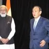 Prime Minister Narendra Modi meets Japanese Prime Minister Yoshihide Suga.