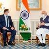 Prime Minister Narendra Modi with Australian PM Scott Morrison during a meeting in Washington DC