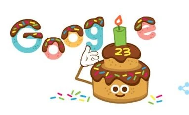Google celebrates 23rd birthday with a special cake-themed doodle Google doodle
