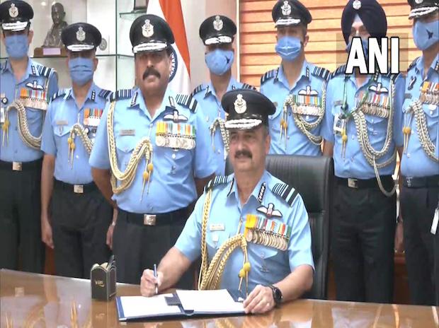 Air Chief Marshal V R Chaudhari takes over as new IAF chief from Bhadauria