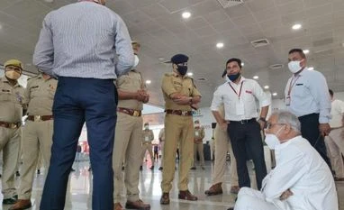 Chhattisgarh CM Bhupesh Baghel stopped from coming out of Lucknow airport Baghel
