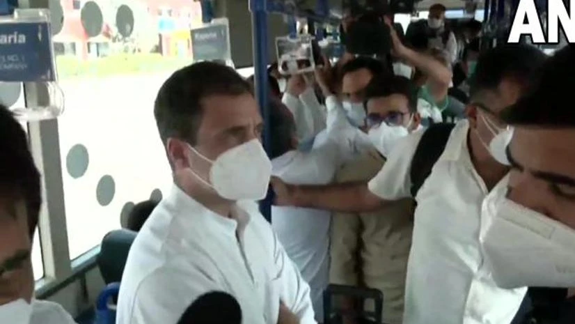 Rahul Gandhi Rahul Gandhi arrives at Lucknow airport ahead of Lakhimpur Kheri visit