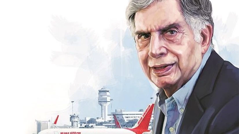 Ratan Tata, Air India Illustration: Ajay Mohanty