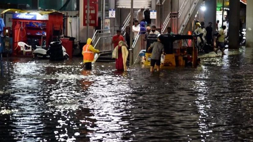 hyderabad rains Flooded street following heavy rains at Malakpet in Hyderabad (Photo: PTI)