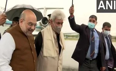 Union Home Min Amit Shah reaches Jammu; inaugurates new campus of IIT Amit Shah in J&K with Manoj Sinha