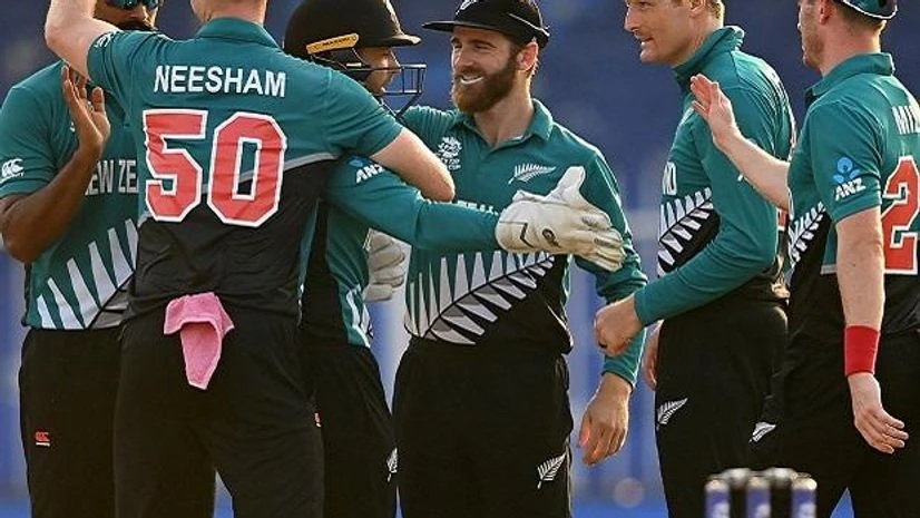 New Zealand cricket team. Photo: @T20Worldcup New Zealand cricket team. Photo: @T20Worldcup
