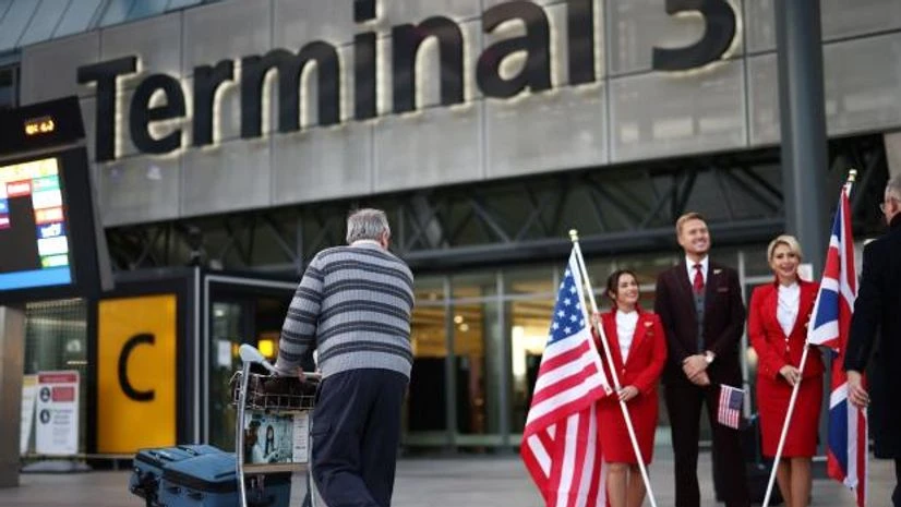 Heathrow airport A traveller arrives at Heathrow Airport Terminal 3, following the lifting of restrictions on the entry of non-US citizens to the United States imposed to curb the spread of the coronavirus disease, in London (Photo: Reuters)