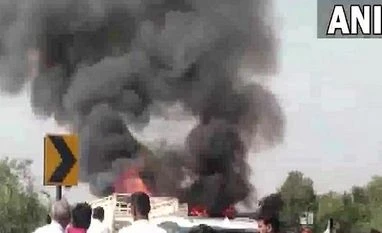 Twelve dead in bus-trolley collision in Rajasthan's Barmer Rajasthan accident
