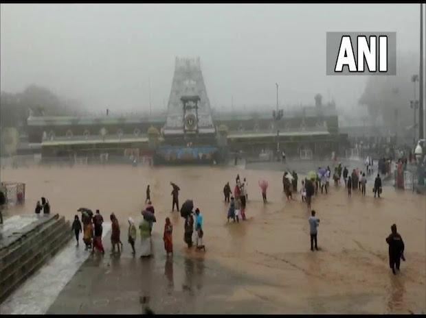 Amid rains, road to Lord Balaji shrine in Tirumala shut, flight service hit