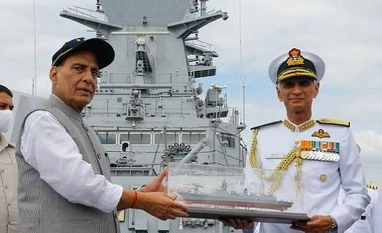INS Visakhapatnam commissioned into Indian Navy in presence of Defence Min Rajnath Singh