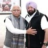 Amarinder Singh with Haryana CM Manohar Lal Khattar