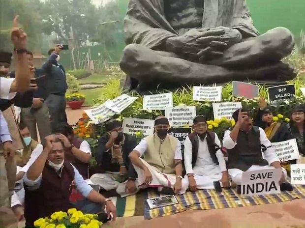 Opposition to take out march over suspension of RS MPs, Lakhimpur case