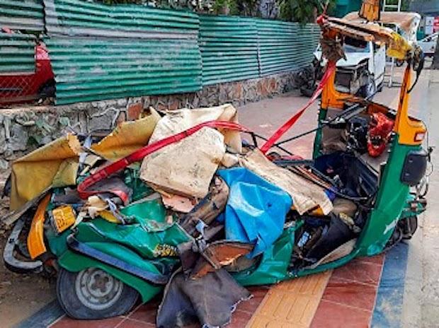 Delhi: 4 killed after container-truck overturns, falls on autorickshaw