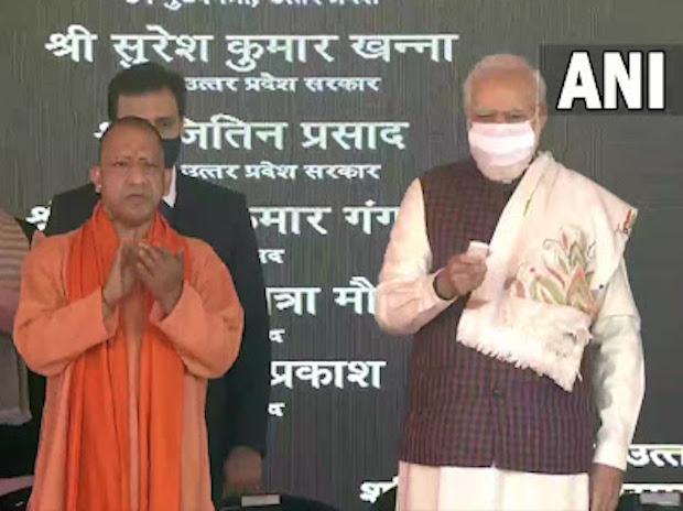 PM Modi lays foundation stone of 594-km Ganga Expressway in UP