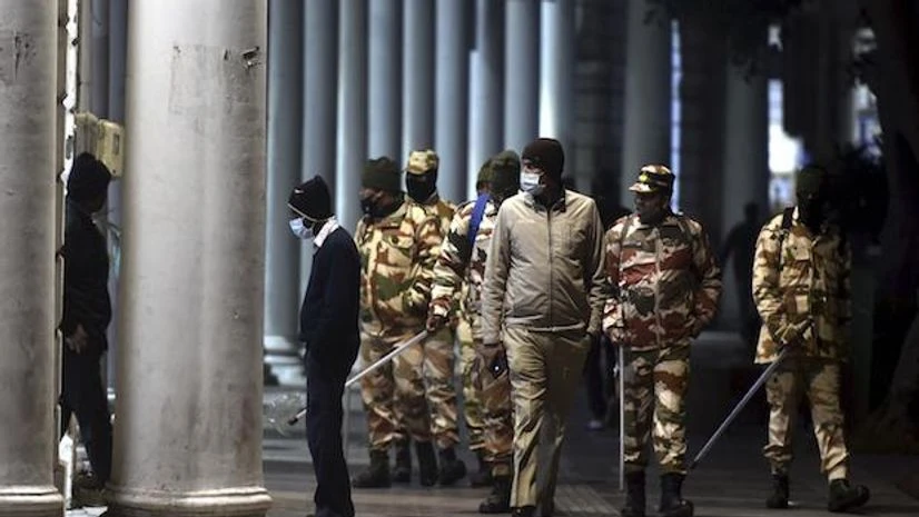 Delhi police team patrol on New Year's eve at Connaught Place in New Delhi (Photo: PTI) Delhi police team patrol on New Year's eve at Connaught Place in New Delhi (Photo: PTI)