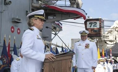 Navy officer Bauernschmidt becomes 1st woman to command US nuclear carrier US Navy capt Amy Bauernschmidt