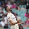 England's Mark Wood celebrates taking the wicket of Australia's Marnus Labuschagne during their Ashes cricket test match in Sydney (Photo: AP/PTI)