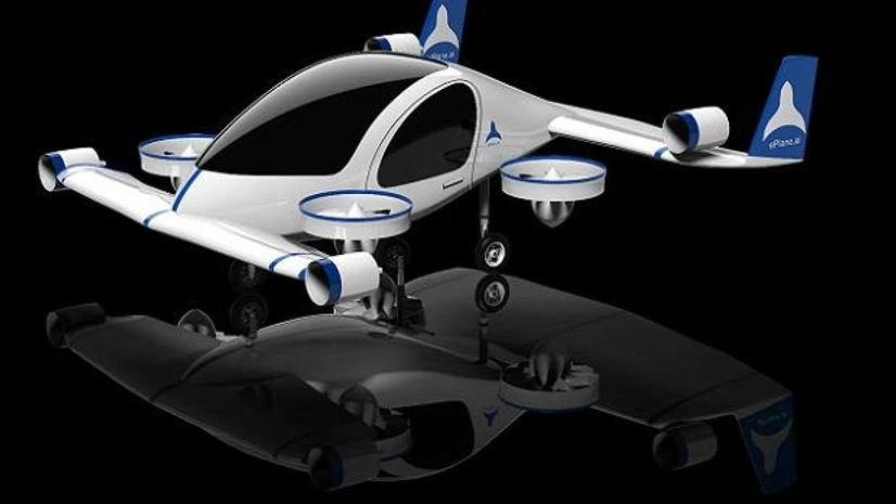 Air taxi Model of The ePlane Company's air taxi