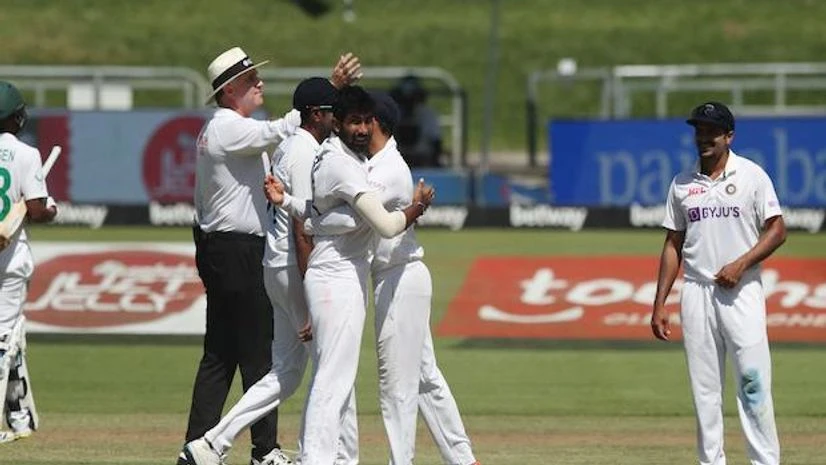 Jasprit Bumrah celebrates with Virat Kohli after taking the wicket of Marco Jansen (Photo: Reuters) Jasprit Bumrah celebrates with Virat Kohli after taking the wicket of Marco Jansen (Photo: Reuters)