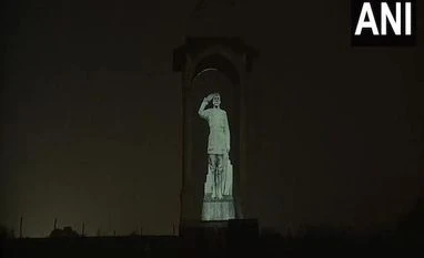 PM Narendra Modi unveils Bose's hologram statue at India Gate Netaji Subhas Chandra Bose
