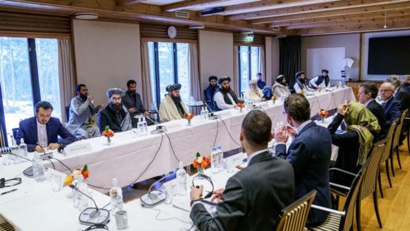 taliban oslo talks International special representatives and representatives from the Taliban meet at the Soria Moria hotel in Oslo, Norway January 24, 2022. NTB/Stian Lysberg Solum via REUTERS