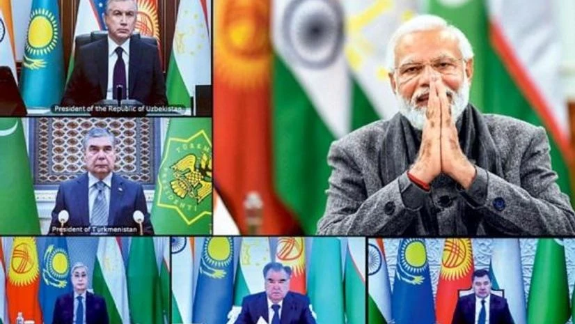 PM Narendra Modi at the first meeting of India Central Asia Summit, through video conferencing, on Thursday. Photo: PTI PM Narendra Modi at the first meeting of India Central Asia Summit, through video conferencing, on Thursday. Photo: PTI