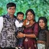 An undated picture of Jagdish Patel and Vaishaliben Patel with their children Vihangi Patel and Dharmik Patel (in lap) who were found frozen to death near the Canada/US border, Wednesday, Jan 19, 2022. (PTI Photo)