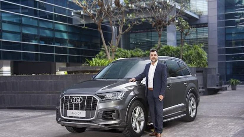 Balbir Singh Dhillon, Head of Audi India with Audi Q7 Balbir Singh Dhillon, Head of Audi India with Audi Q7