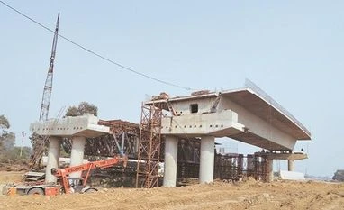 UP elections, Uttar Pradesh While the Expressway has been inaugurated few of its parts are still under construction. Photo: Nitin Kumar