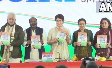 UP polls: Priyanka launches Congress manifesto, promises 2 mn govt jobs Priyanka Gandhi