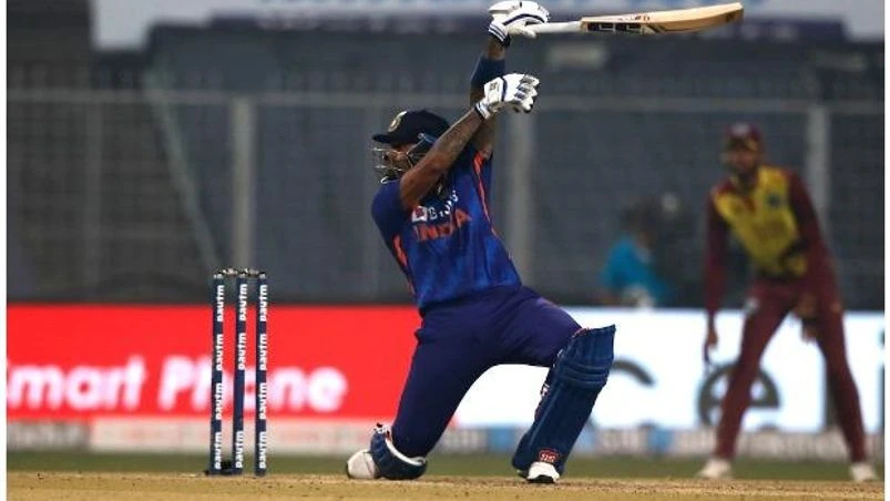 Suryakumar Yadav Suryakumar Yadav scores match winning knock against West Indies. Photo: @BCCI