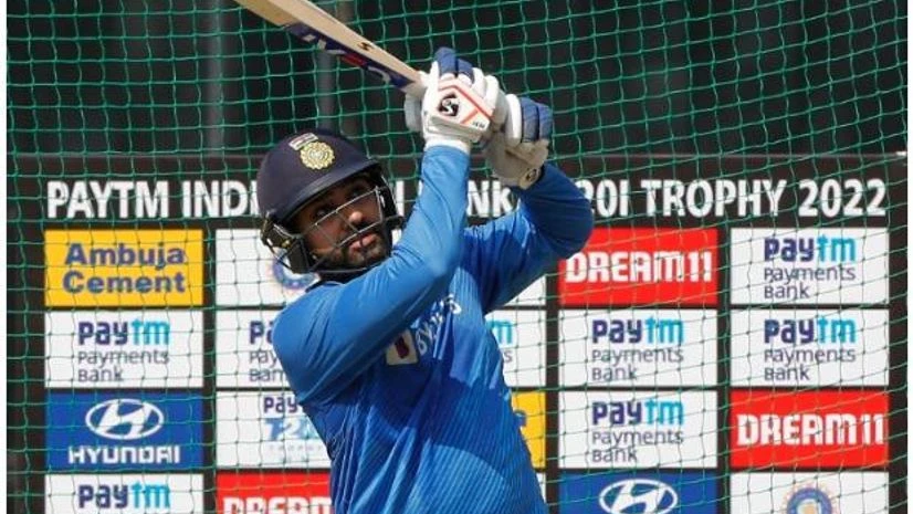 India vs Sl 2022 Rohit Sharma in a net session of ahead of Sri Lanka series. Photo:@BCCI