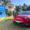 Mr Rajeev Chaba - President and M D MG Motor India unveiling All-New ZS EV-Launch