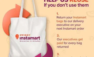 Swiggy expects 2 mn Instamart cloth bags returned per month by end of year Swiggy Instamart bags