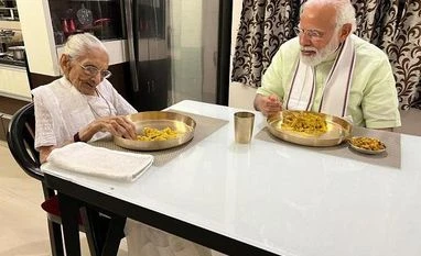 Prime Minister Modi on two-day visit to Gujarat, meets his mother Modi, Hiraba