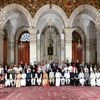 President Ram Nath Kovind, Vice President M Venkaiah Naidu and Prime Minister Narendra Modi with the Padma Awardees at Rashtrapati Bhavan